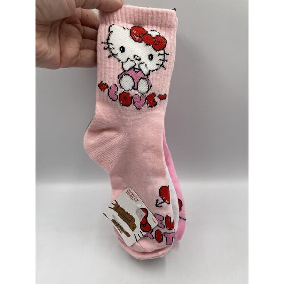 Hello Kitty 2025 Valentine’s Socks Womens 3 Pair Size 4-10 NEW With Tags - Picture 1 of 5